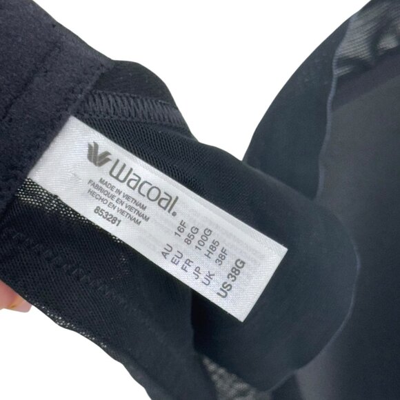 Wacoal Womens Black Full Coverage Tshirt Bra Size US 38G Mesh Fabric Comfort - Picture 3 of 14